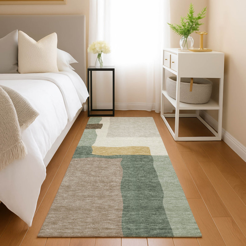 Machine Washable Indoor/Outdoor Kugler ACN2400 Abstract Rug, Runner 2'3" x 7'6"