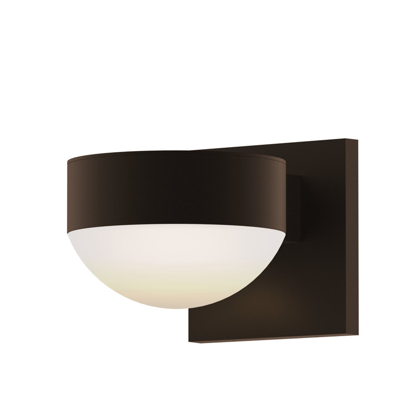 Applique murale d'extérieur à DEL intégrée à 2 ampoules H 5,5 po Reals, Bronze