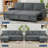 77.2" Upholstered Sleeper Sofa Bed-133079073