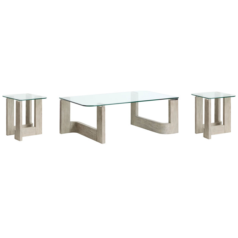 Table basse Keeton, 3 pièces: table basse, 2 tables de bout