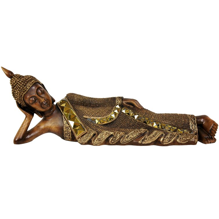 Oriental Furniture Thai Reclining Buddha Figurine & Reviews | Perigold