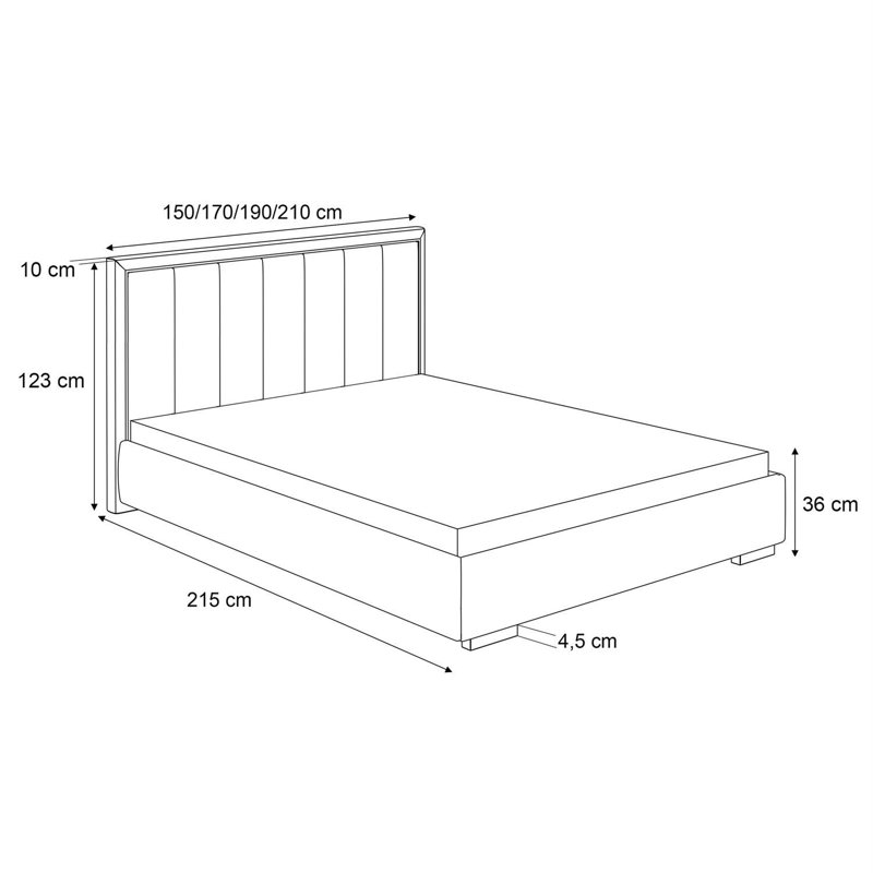 Ayssa Piece Bedroom Set, 140 x 200cm