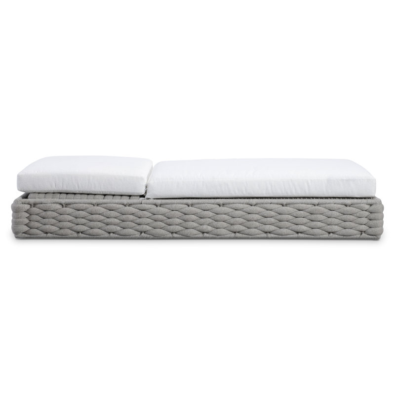 Salinas Outdoor Chaise Lounge, White Sunbrella 6063-000