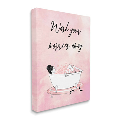 " Bubble Bath Glam Pink Bubbles Female Lounging "