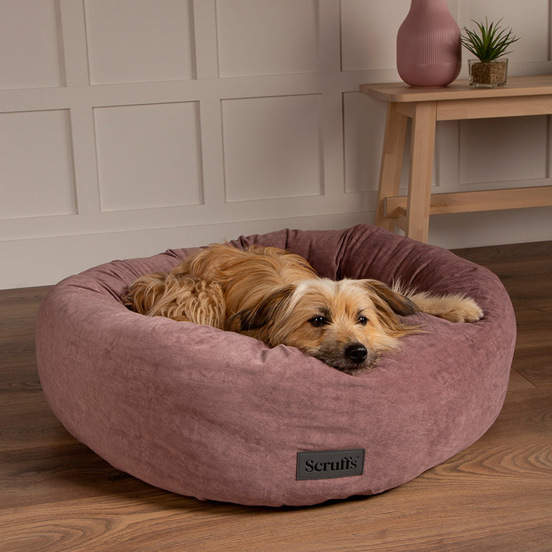 Polyester Pet Bed, Pink, Large (18-32kg)