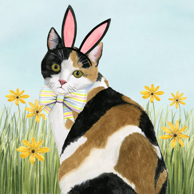 Easter Cats I by Grace Popp - Wrapped Canvas Painting