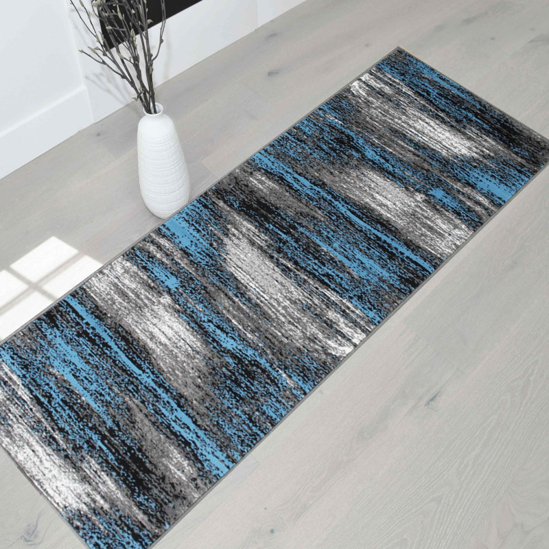 Abstract Indoor Rug, Runner 2' x 7'