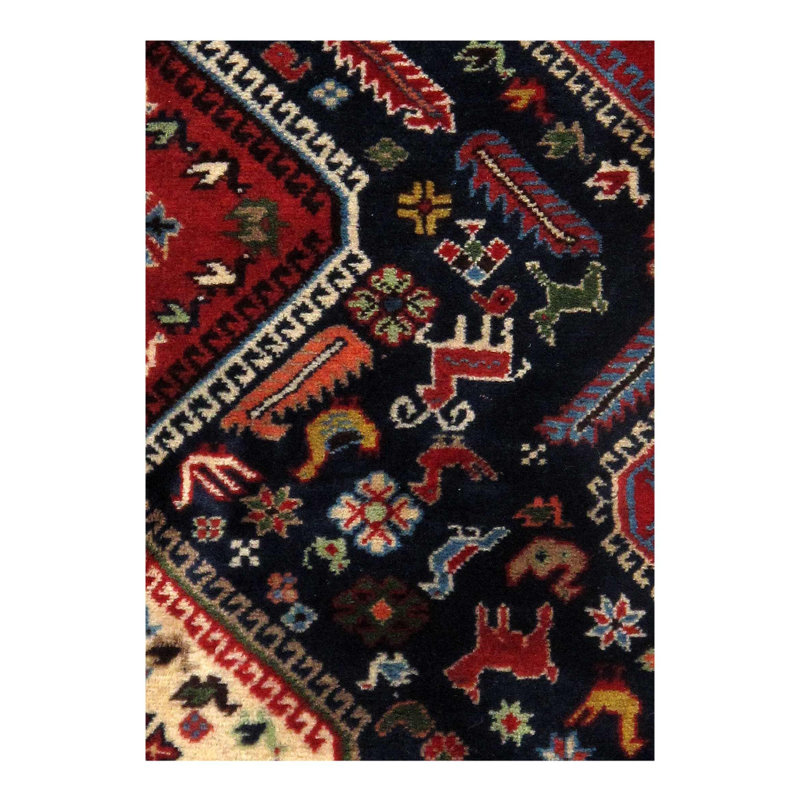 Mirelez Hand Woven Cotton and Wool Oriental Area Rug