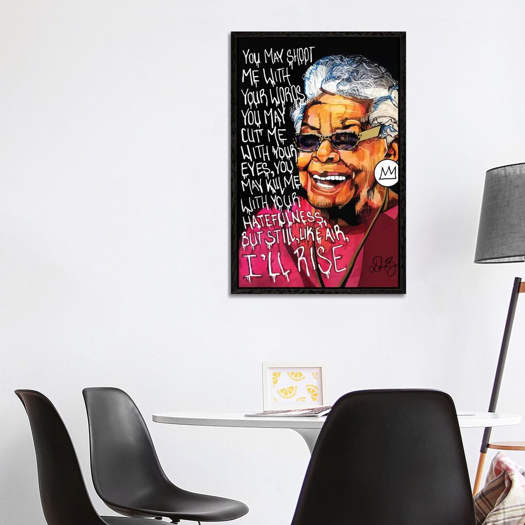 Leinwandbild - Grafikdruck „Maya Angelou” von Domonique Brown