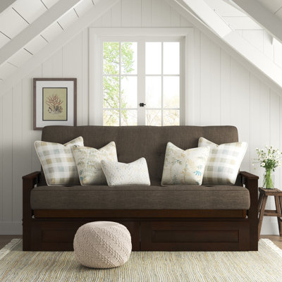 Stratford 86" Queen Futon and Mattress with Drawer set