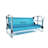 Disc-O-Bed Youth Double Cot Kid-O-Bunk w/ 200 Pound Capacity & Carry Bags, Teal-29965025