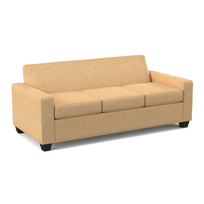 Avery 80" Square Arm Sofa with Reversible Cushions, Cafelle, Dorset Camel