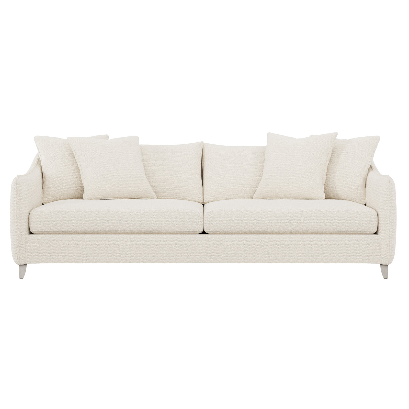 Joli 90'' Upholstered Loveseat, Cream Chenille 1345-002, Brown
