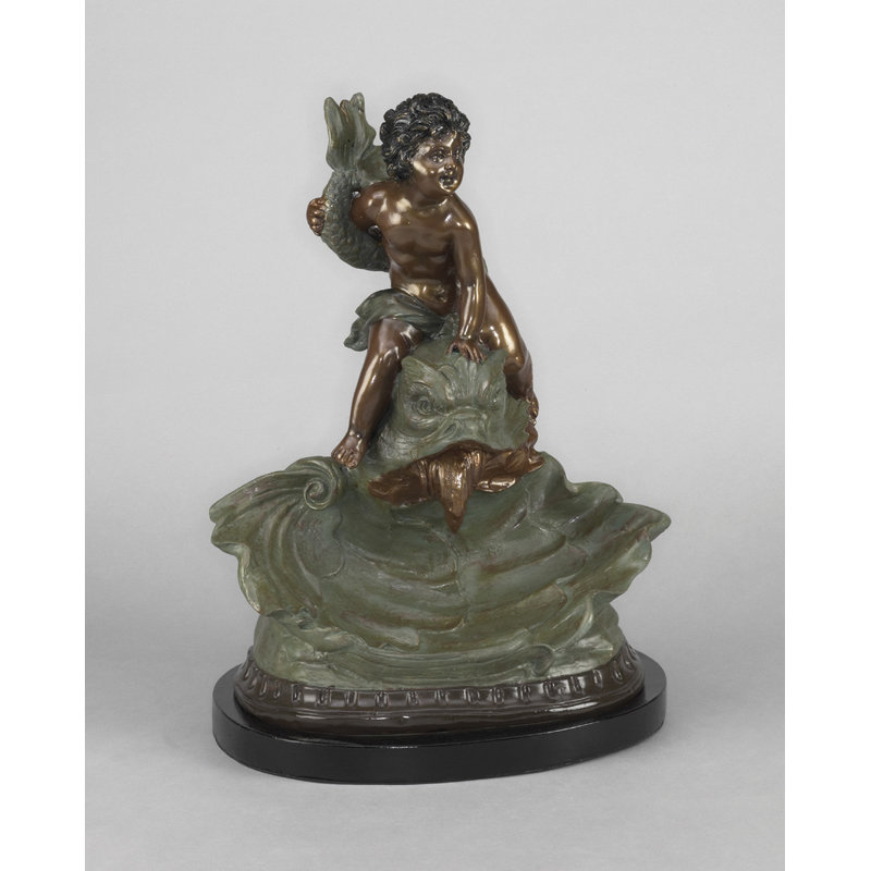 Figurine garçon sur poisson Erdmann