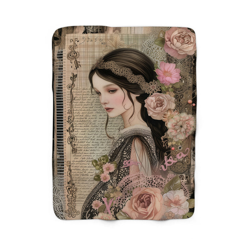 Couverture courtepointes Face of Blooming, L 80 po x l 60 po