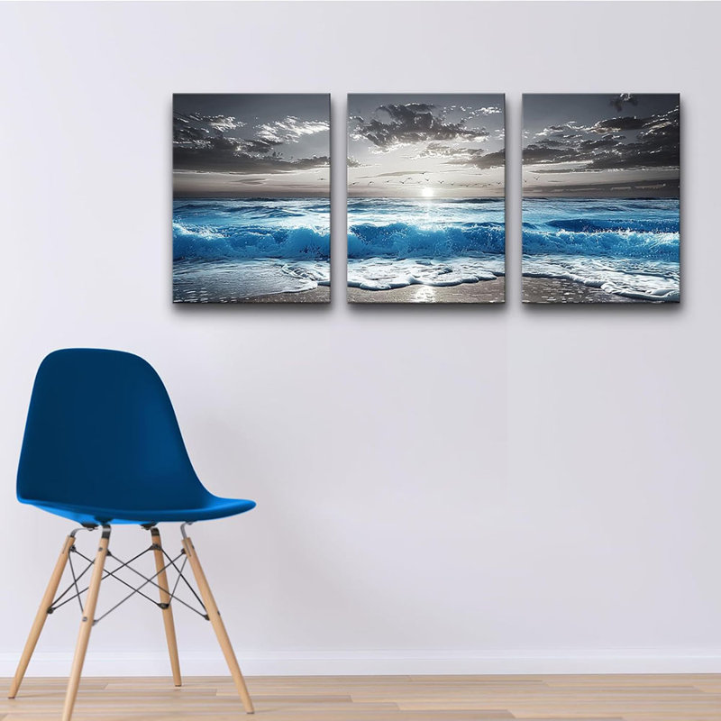 3 Piece Wrapped Canvas Print, 40 cm H x 30 cm W