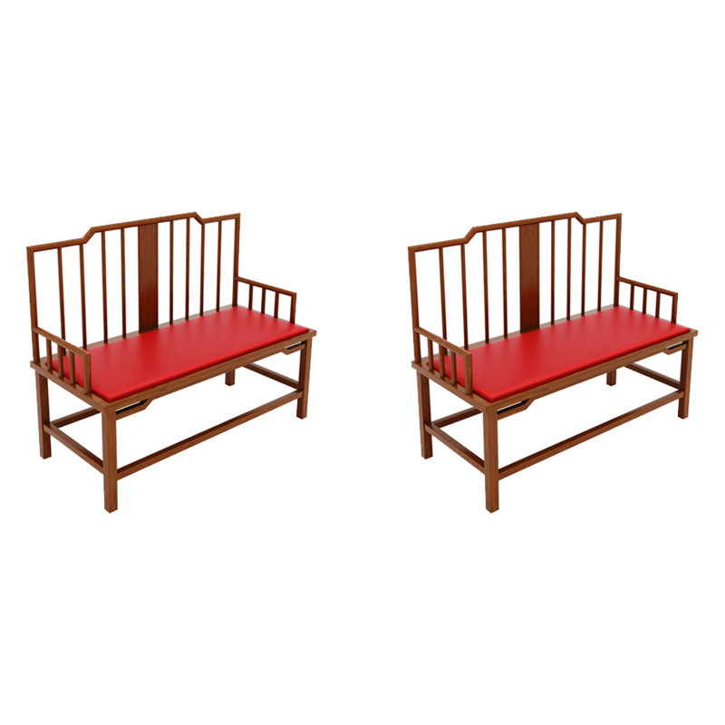Banc rembourré en similicuir rétro