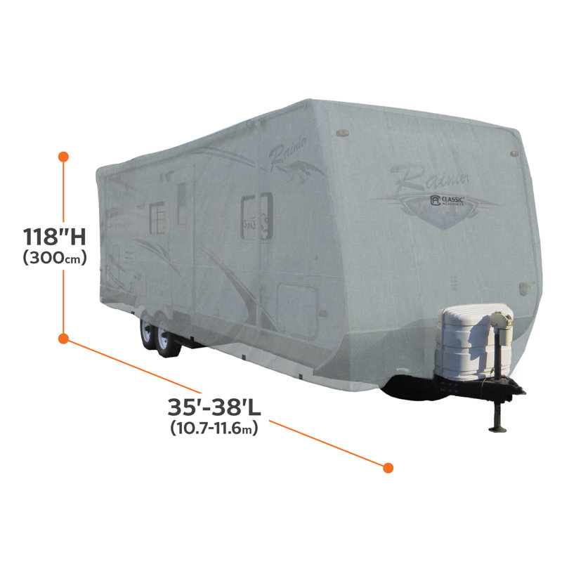 Elastic Mildew Resistant RV Cover By Classic Accessories, 104" H x 462" W x 102" D
