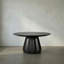Brosche Round Mahogany Wood Dining Table