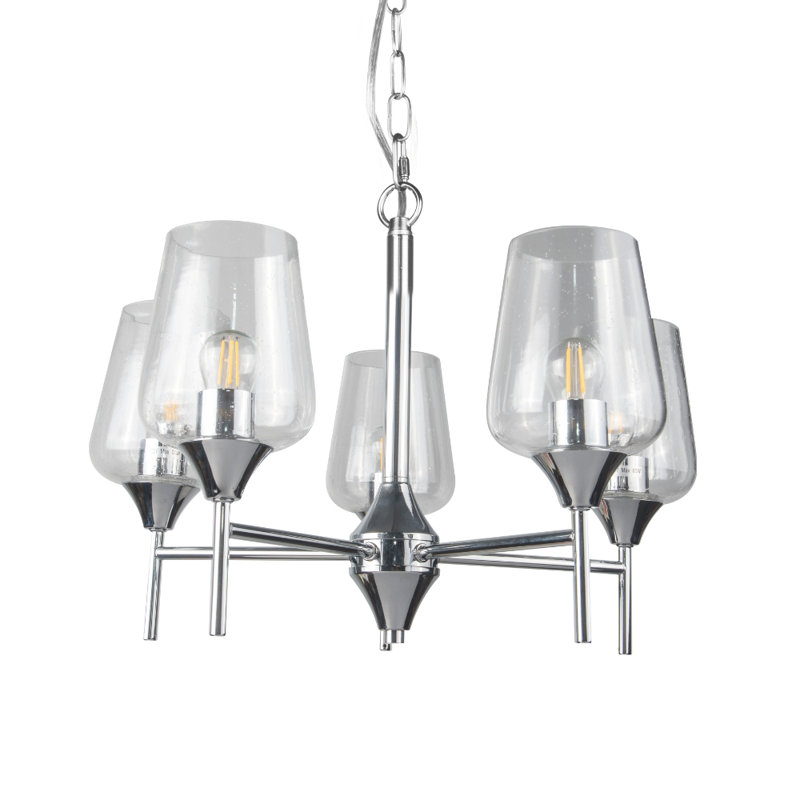 Cleaveland - Light Polished Chrome Pendant, 5