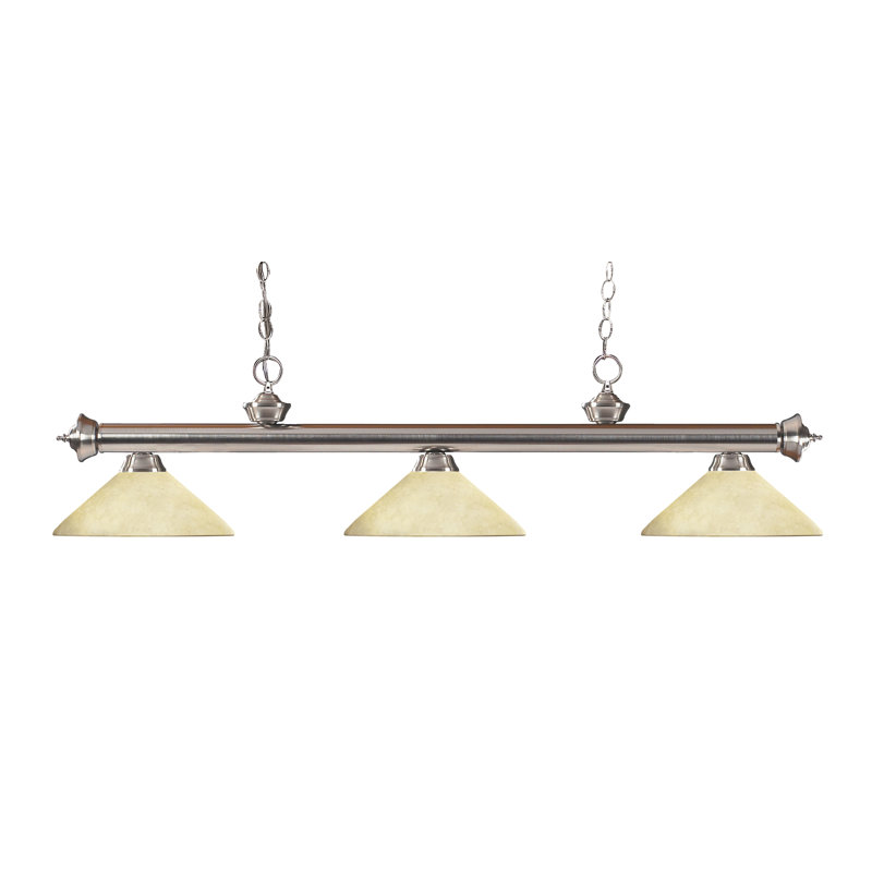 Chevelle 3 - Light Pool Table Lights Pendant, Golden Mottle, Bronze