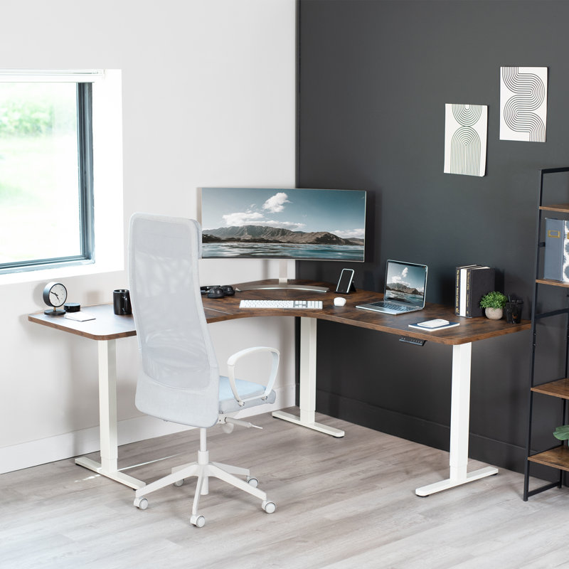 Structure de bureau de coin VIVO, Blanc