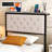 Headboard With Storage And Charging Station, Upholstered Storage Headboard Only With Bed Frame Brackets Adapter, Button Tufted Design, Easy Assembly-186466652-186466655