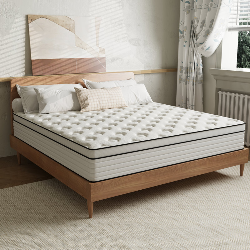 Matelas hybride moyen Alwyn Home Rehberg, Lit double, 12"
