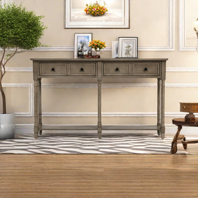 Damesha 58'' Solid Wood Console Table -  Alcott HillÂ®, E048832D9252421AB7F878249891DFA2