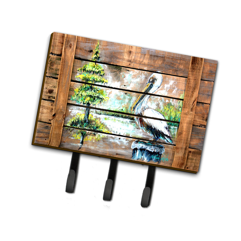 Metal Wall Organizer with Key Hooks