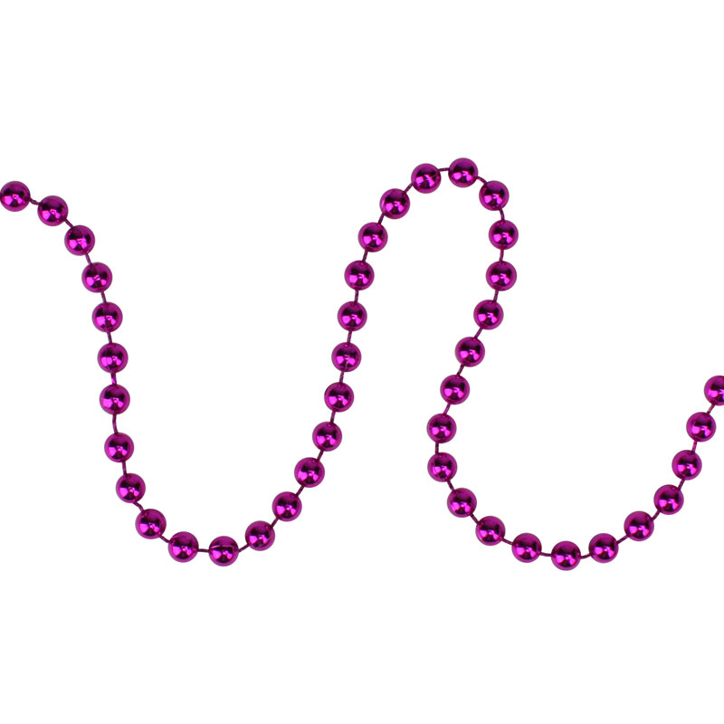 Guirlande de Noël perlée artificielle, Mauve, L 15 pi