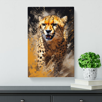 Cheetah Action Painting - No Frame Print