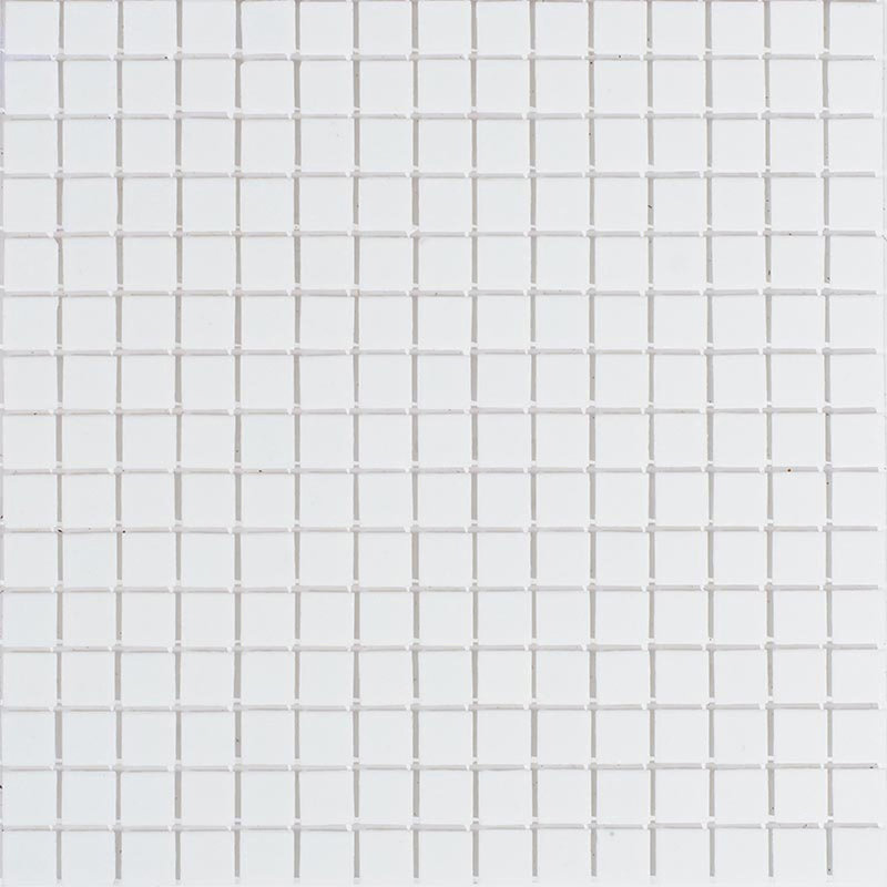 Carreau de mosaïque pour mur et plancher en verre 0,8 po x 0,8 po Dune, Blanc cassé