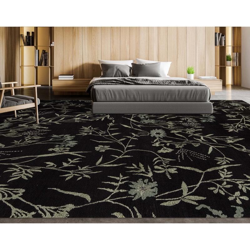 Floral Area Rug, Rectangle 6' x 9'
