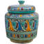 Pot intérieur / extérieur en céramique vert / turquoise / bleu / orange 6,5 po