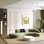 Simple Light Luxury Curved Green Sofa