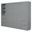 Lit escamotable mural avec placard, tiroirs et tablettes Murphy-58235549
