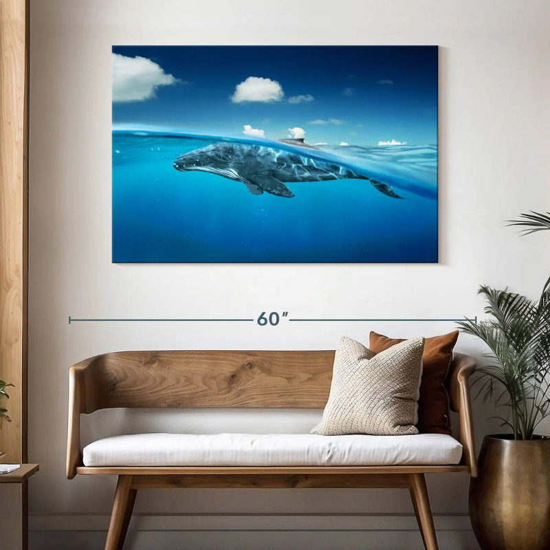 Brampt Whale Below The Surface, 32'' H x 48'' W