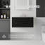 Meuble-lavabo suspendu de 91 cm (36 po) avec lavabo, porte à fermeture douce, comptoir et dosseret en marbre reconstitué granité de 5 cm (2 po), contreplaqué