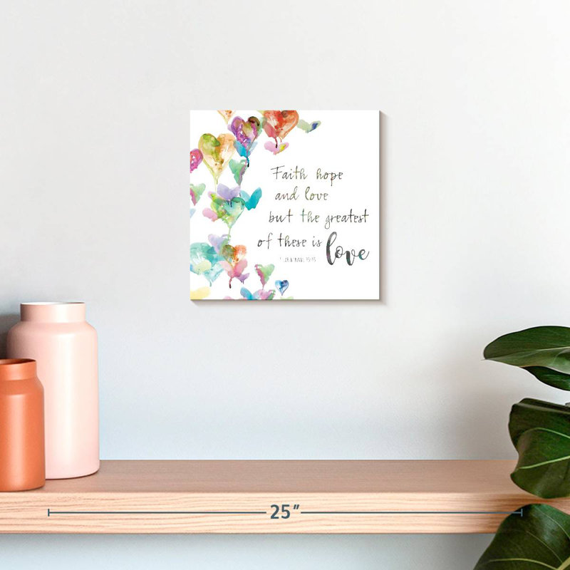 Faith Hope And Love, 10" H x 10" W