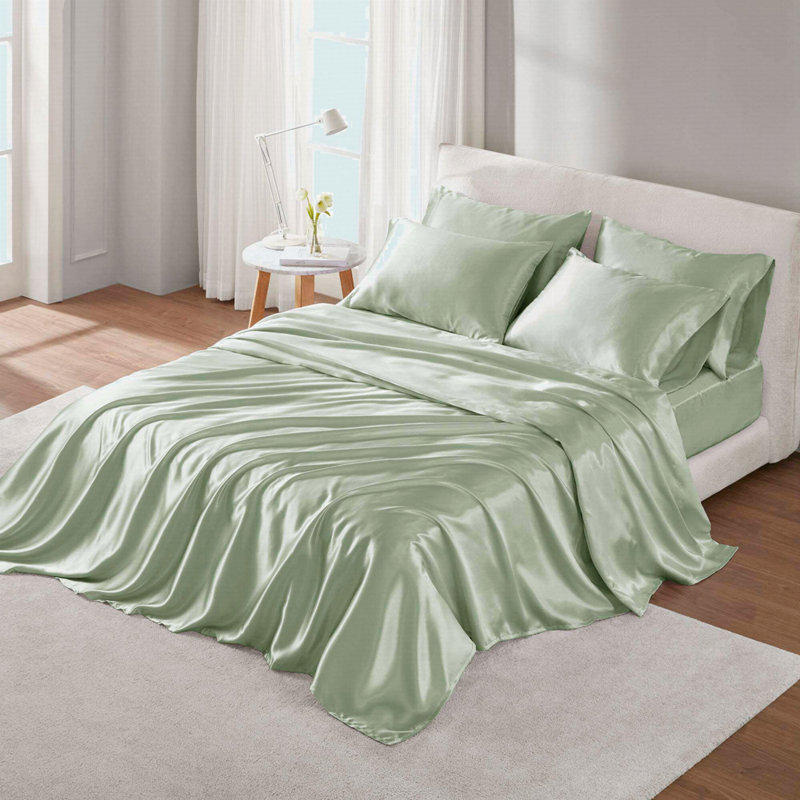 Luxury Sheet Set, Twin Coverlet + 3 Additional Pieces, Sage