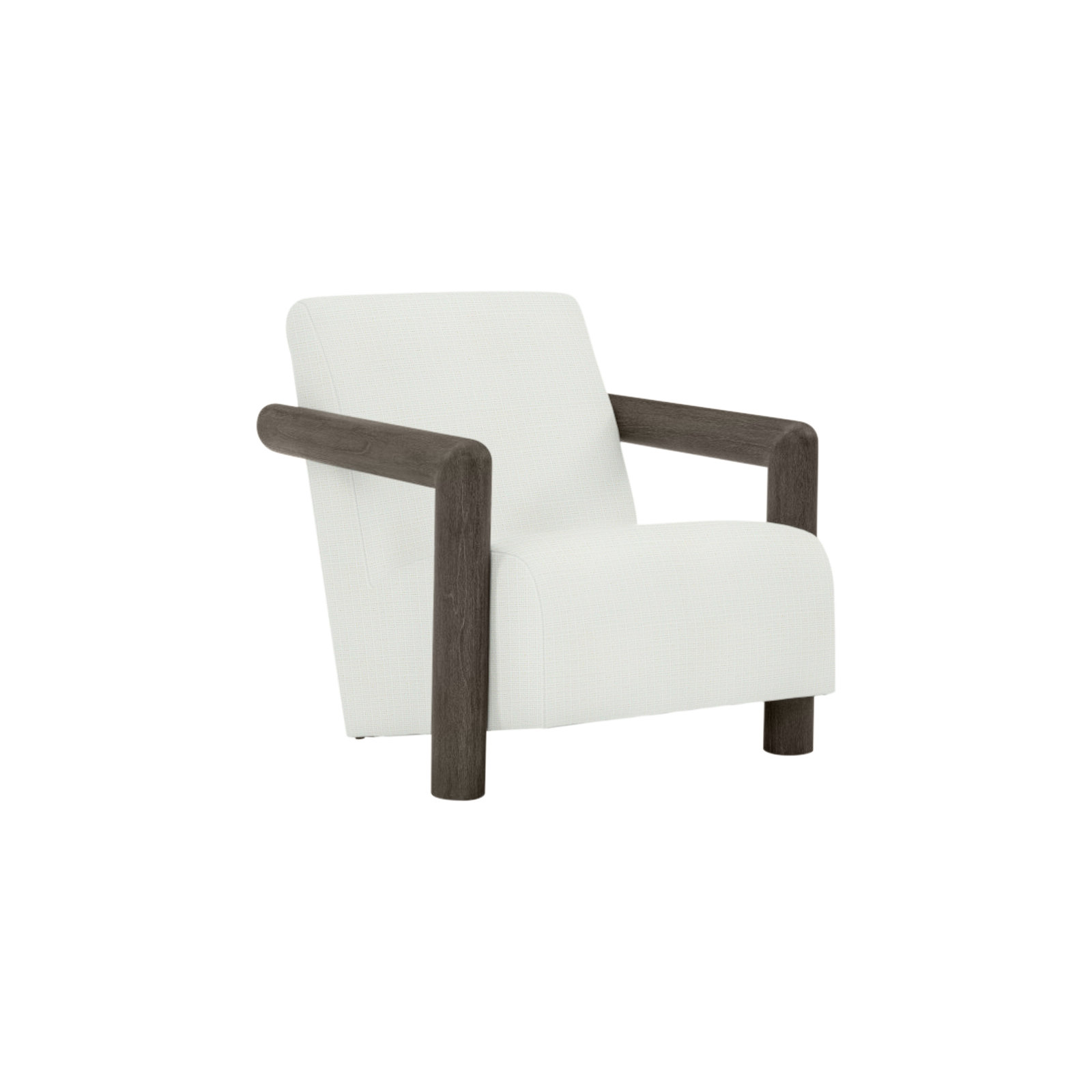 Mara Patio Chair with Cushions, Smoked Truffle, Cream Linen 6025-002