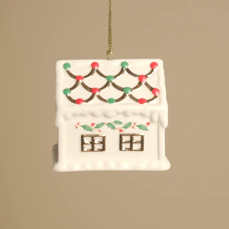 ANNUAL DATED Holiday Accent Gingerbread House Ornament