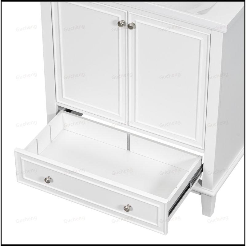 Base de meuble-lavabo 30 po seulement, Blanc