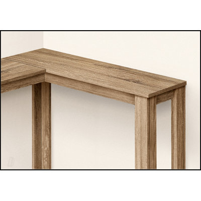 Table d'appoint d'angle étroite, design contemporain pour entrée, solution de rangement durable et peu encombrante