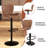 Adjustable Bar Stool With Footrest, 360° Swivel Metal Counter Stool,Set Of 2-1090610840