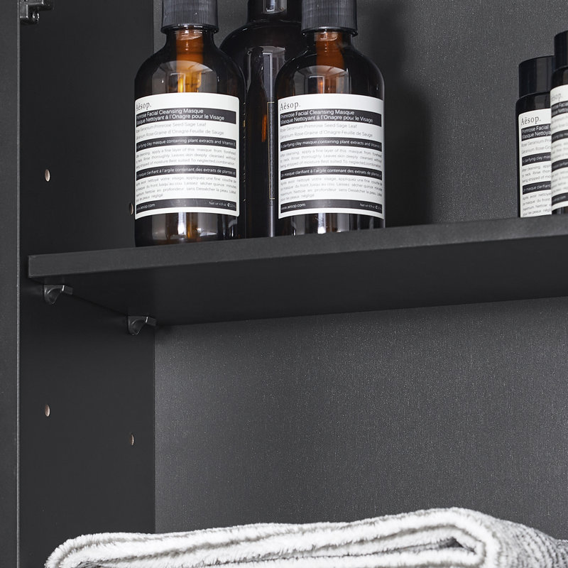 Skofte Bathroom Cabinet, Black