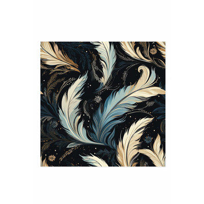«Fashion and Glam Luxe Feathers VI Bohemian», reproduction d'art non encadrée