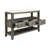 Merel White Marble Top & Gray Oak Finish Server