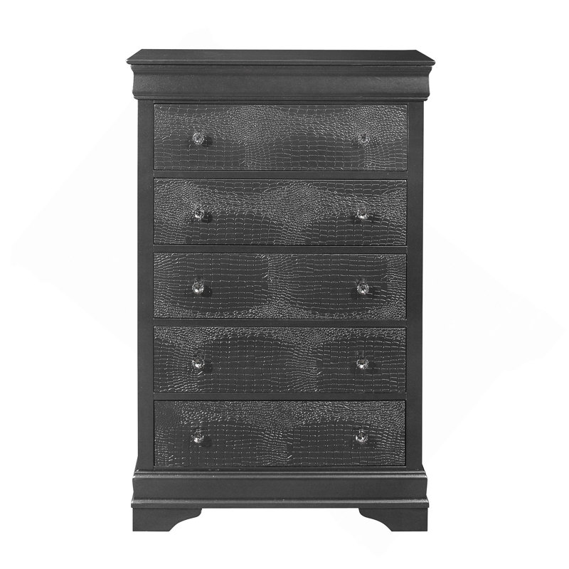 Commode en métal, Gris métallisé